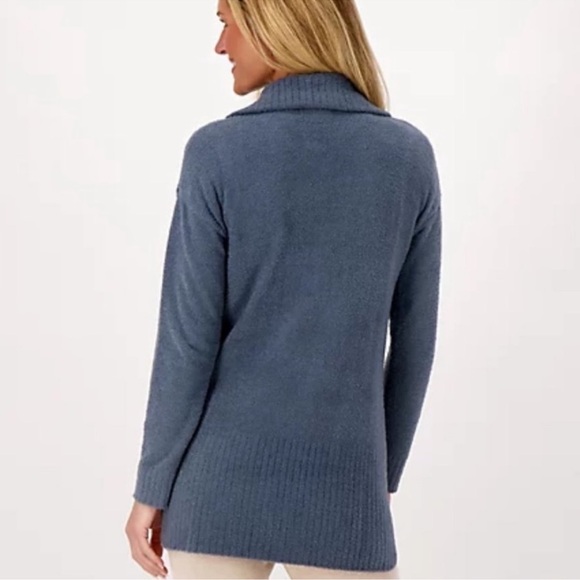 Barefoot Dreams CozyChic Lite Half Zip Tunic SZ Med - Picture 3 of 11